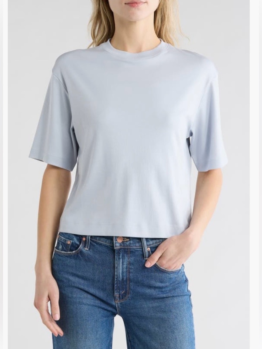 Vince Wide Sleeve Crop Cotton T-shirt